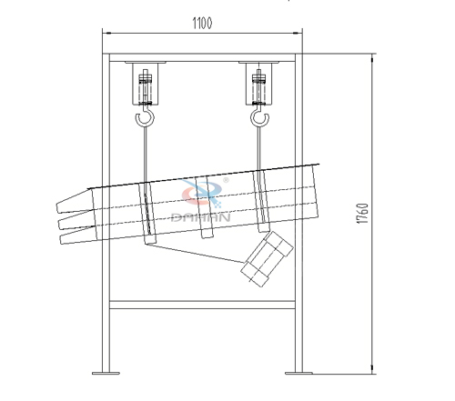 吊掛式直線(xiàn)篩外形圖